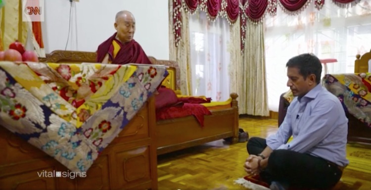 His Holiness the Dalai Lama and Dr. Sanjay Gupta